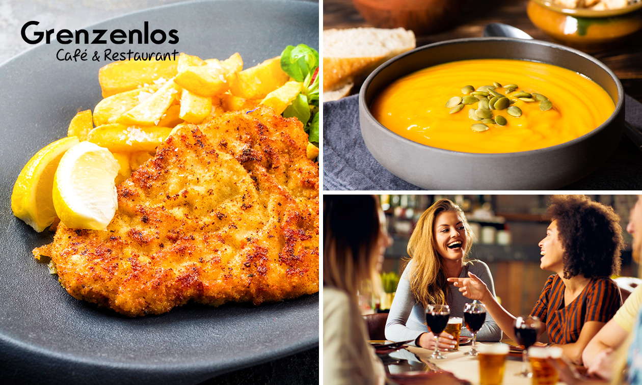 4-gangen schnitzeldiner bij Grenzenlos