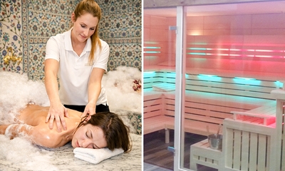 Toegang tot sauna en hamam inclusief massage naar keuze