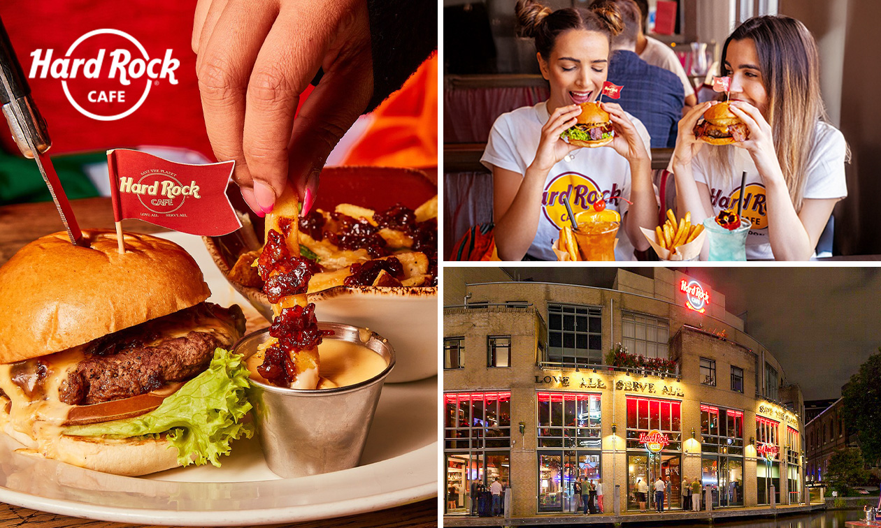 2-gangendiner à la carte + drankje bij Hard Rock Cafe