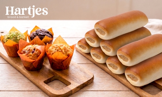 8 worstenbroodjes + 5 muffins