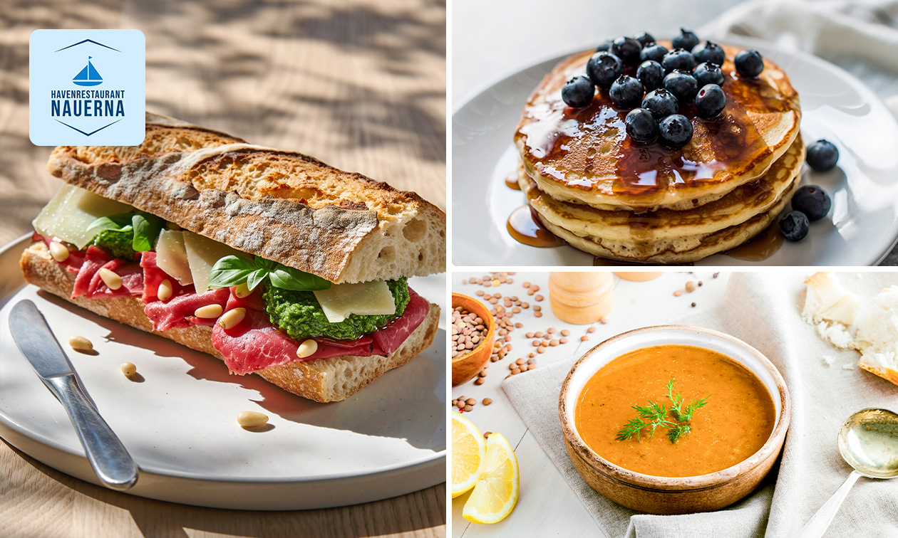 2- of 3-gangenlunch aan de haven