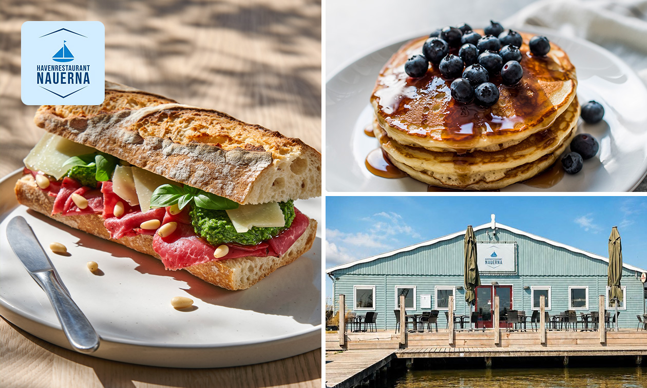 2- of 3-gangenlunch aan de haven bij Havenrestaurant Nauerna