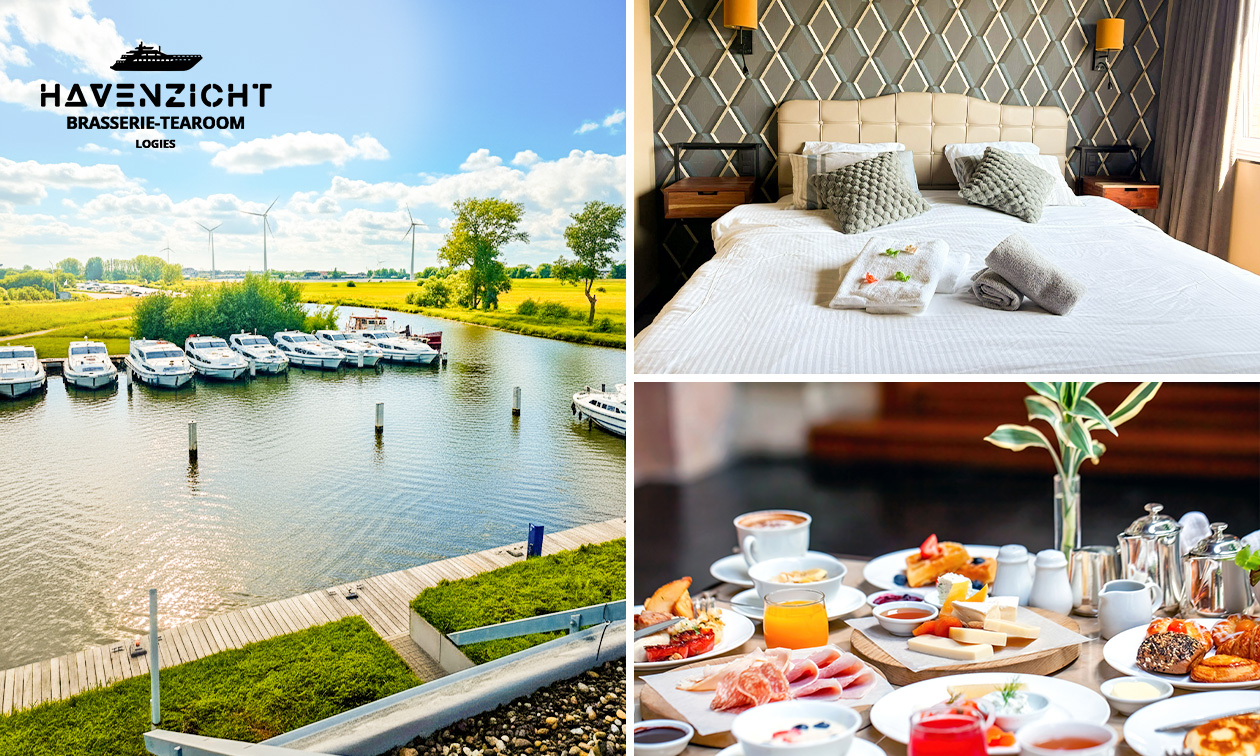 Luxe ontbijt + glas cava aan de haven in Nieuwpoort