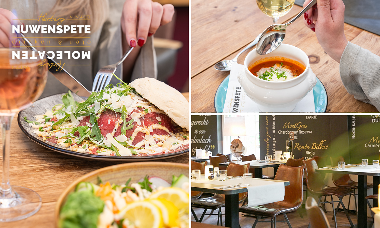 2-gangenlunch à la carte bij Herberg Nuwenspete