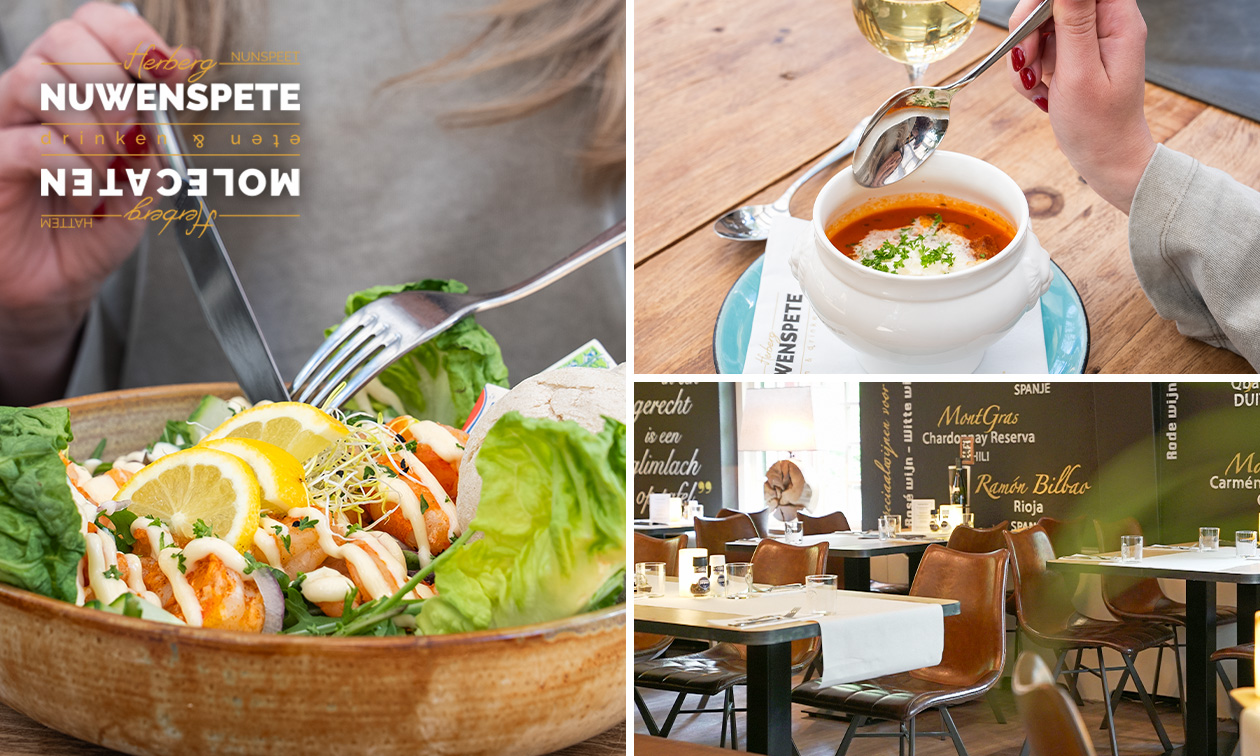 2-gangenlunch à la carte bij Herberg Nuwenspete