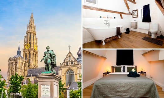 Overnachting voor 2 + 3-gangendiner + ontbijt + late check-out in Antwerpen