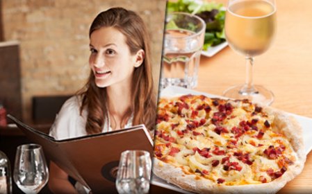 Flammkuchen + drankje naar keuze voor 2 Flammkuchen + drankje naar keuze voor 2