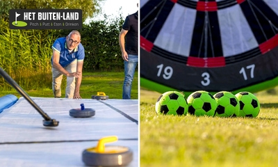 Voetbal dart of curling (60 min) + koffie of thee