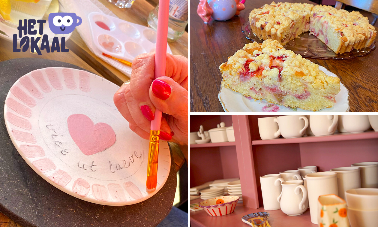 Workshop keramiek schilderen + koffie/thee (2 uur) of gebak met drank naar keuze