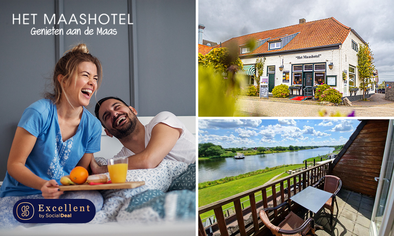 Overnachting voor 2 tot 4 + evt. ontbijt aan de Maas