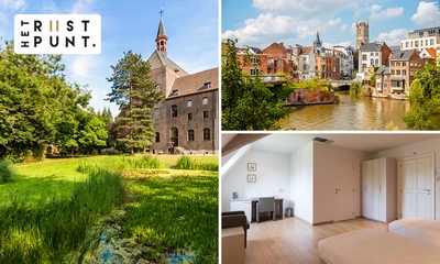 Overnachting voor 2 + ontbijt + late check-out in hartje Gent
