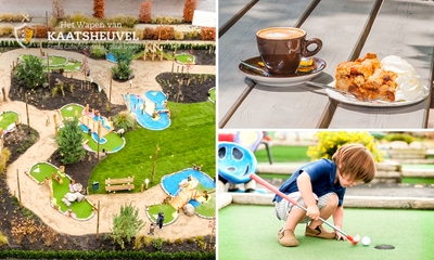 Minigolf met 15 holes + drankje + gebak naar keuze