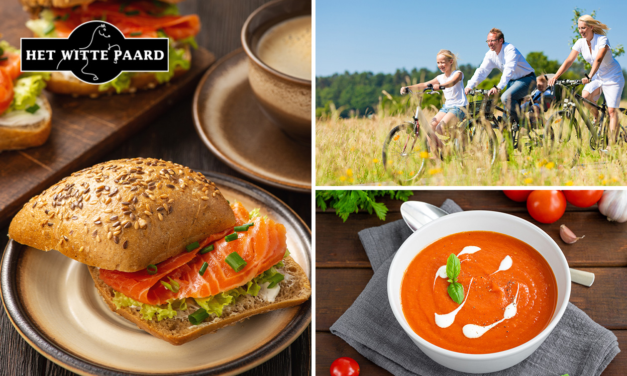 2-gangen keuzelunch of wandel- of fietsarrangement