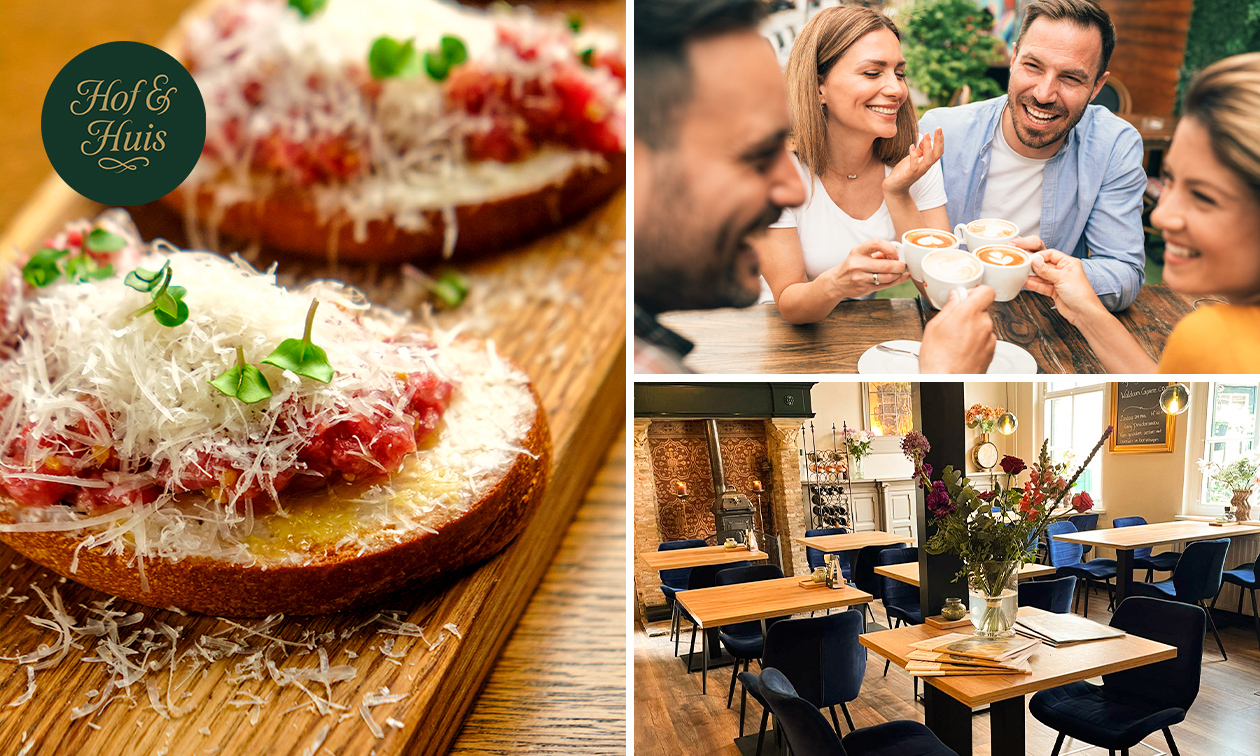2-gangen keuzelunch + amuse + koffie/thee/cappuccino in hartje Oosterhout
