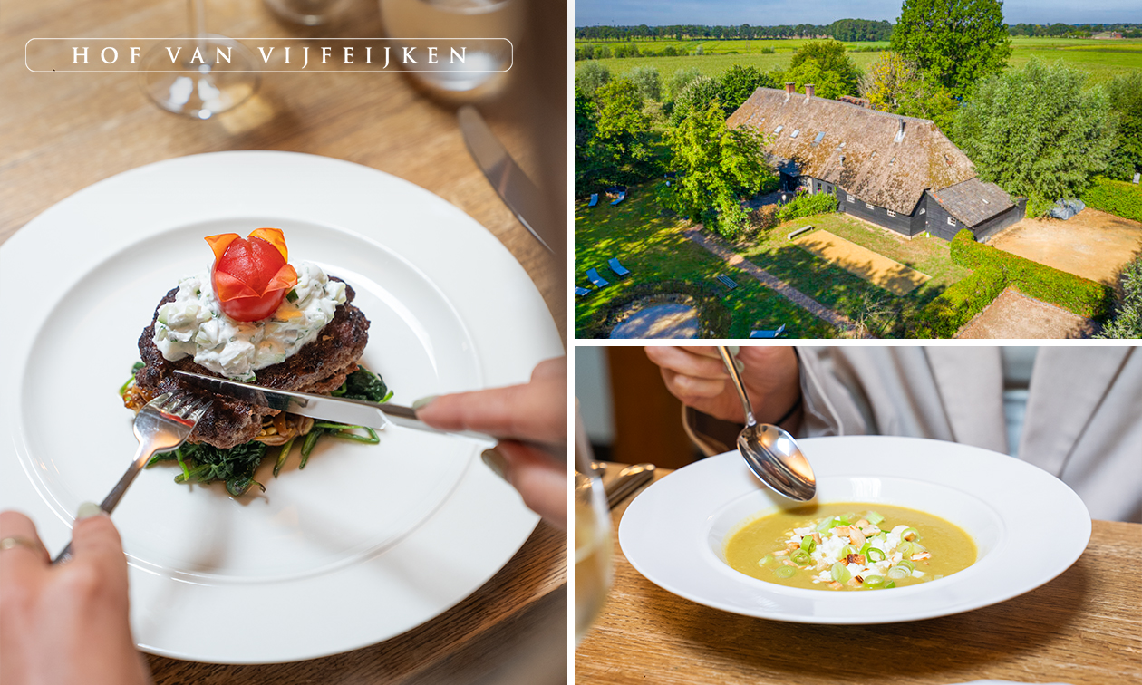 3-gangenlunch of 4-gangendiner van de chef + amuse in Boxtel