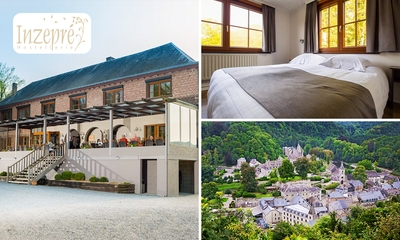 Overnachting voor 2 personen + ontbijt in Hostellerie d'Inzepré