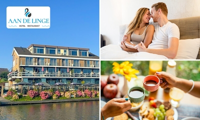 1, 2 of 3 overnachting(en) voor 2 + early check-in + bubbels + ontbijt aan de Linge