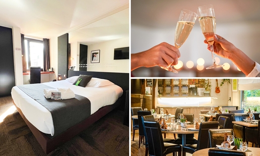 Overnachting voor 2 + welkomstdrankje + ontbijt + evt. diner nabij Tourcoing