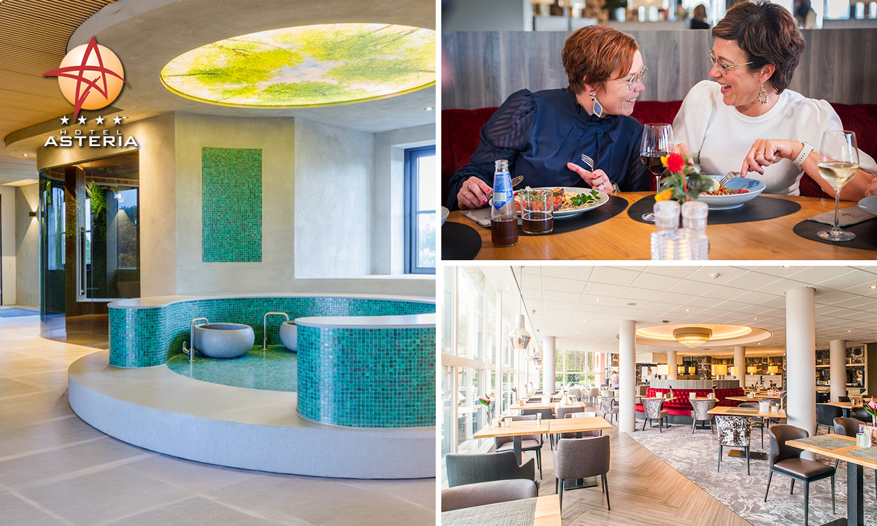 Entree wellness + lunch- of hoofdgerecht naar keuze bij Wellness Asteria
