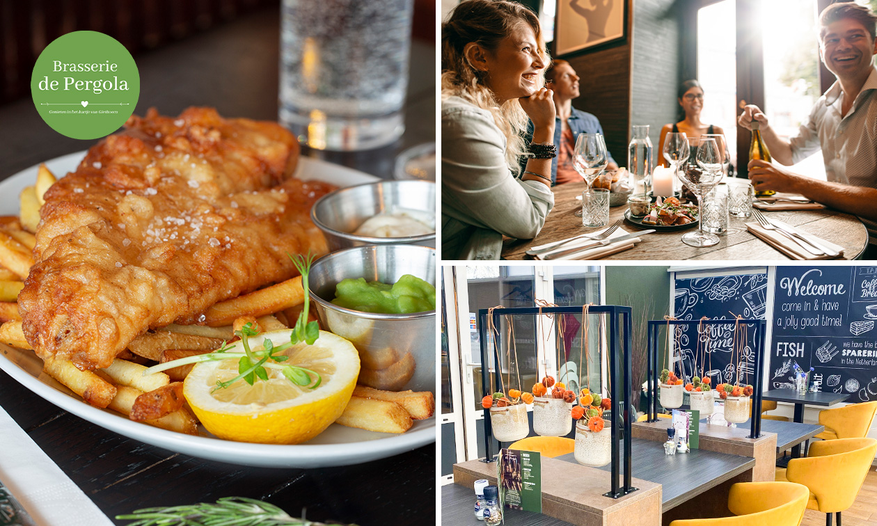 2- of 3-gangendiner à la carte bij Hotel Brasserie De Pergola in Giethoorn