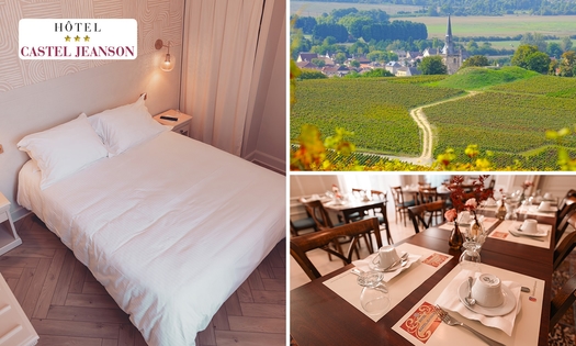 Nuit pour 2 ou 3 + petit-déjeuner + visite domaines viticoles et plus près de Reims