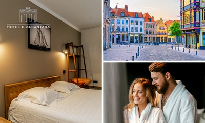 Overnachting voor 1 of 2 + welkomstdrankje + ontbijt + late check-out in hartje Doornik