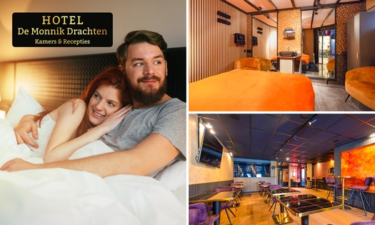 Overnachting voor 2 + welkomstdrankje + late check-out in Drachten
