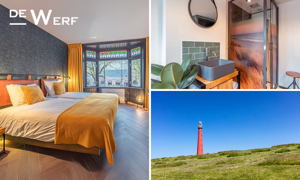Overnachting(en) voor 2 + ontbijt + late check-out + evt. fles bubbels in hartje Den Helder