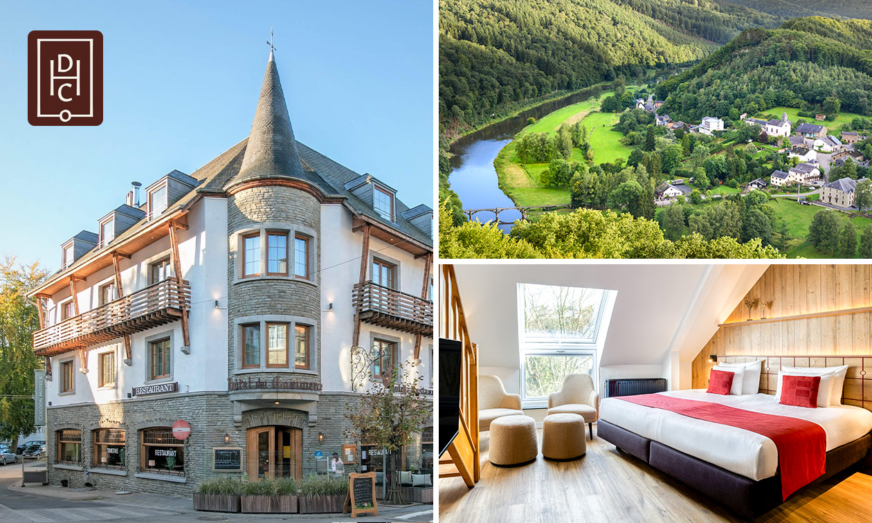 Overnachting voor 2 + ontbijt + late check-out + glas cava in de Ardennen