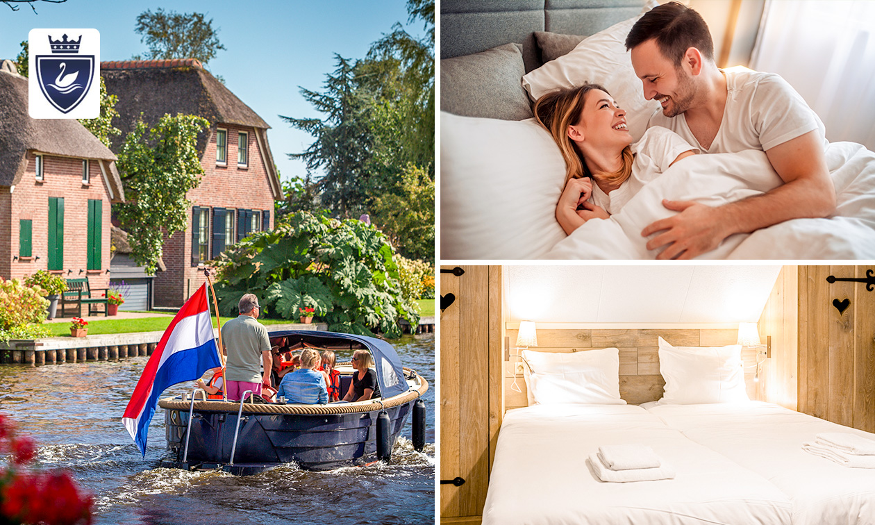 Overnachting voor 2 + late check-out in Giethoorn