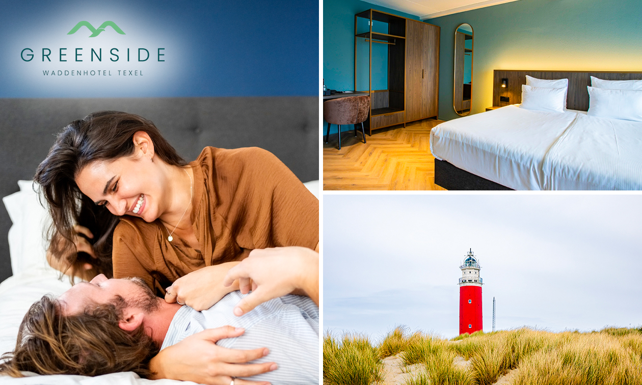 Overnachting(en) voor 2 + ontbijt + fles cava + wellness + late check-out + meer op Texel