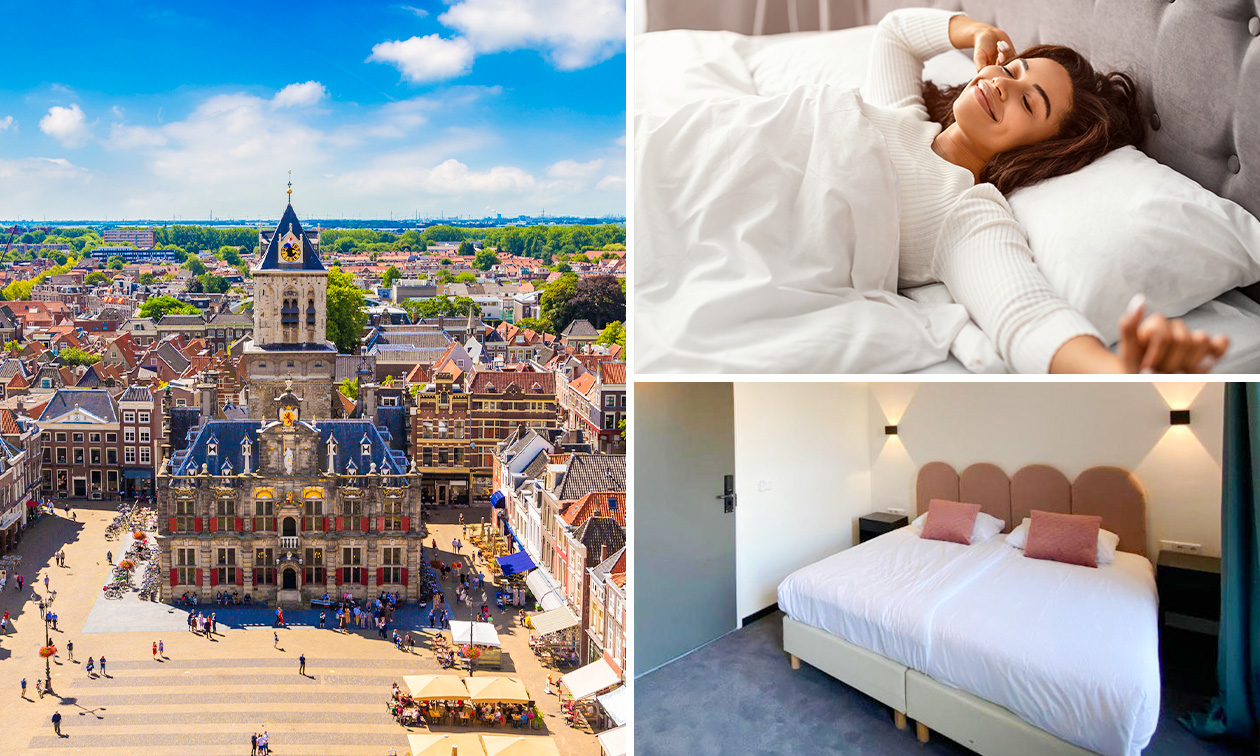 Overnachting voor 2 in hartje Delft + ontbijt