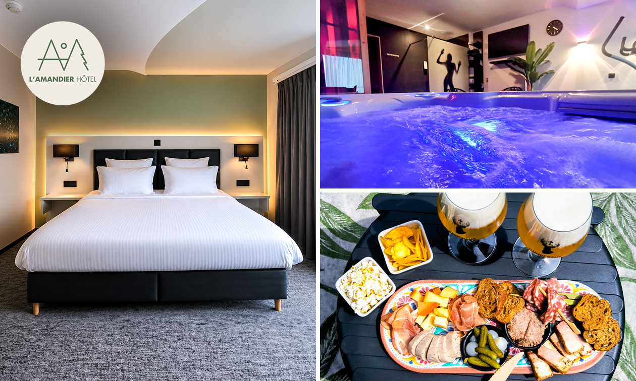 1, 2 of 3 overnachting(en) voor 2 + ontbijt + wellness + meer bij Hôtel L'Amandier
