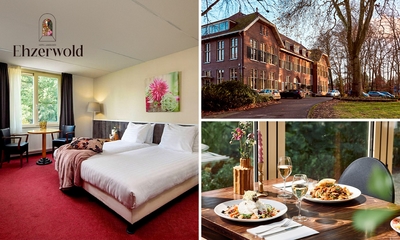 Overnachting(en) voor 2 + onbijt + late check-out + evt. dinerbuffet in Almen