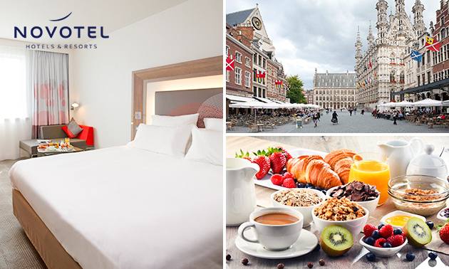 Luxe overnachting voor 2 + ontbijt + late check-out in Leuven