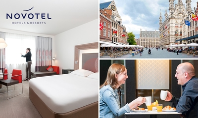 Overnachting(en) voor 2 + ontbijt + glas bubbels + 3-gangendiner bij Novotel Leuven Centrum