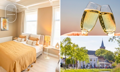 Overnachting voor 2 + welkomstdrankje + hapjesplank + late check-out bij Hotel Toxopeus Anjum