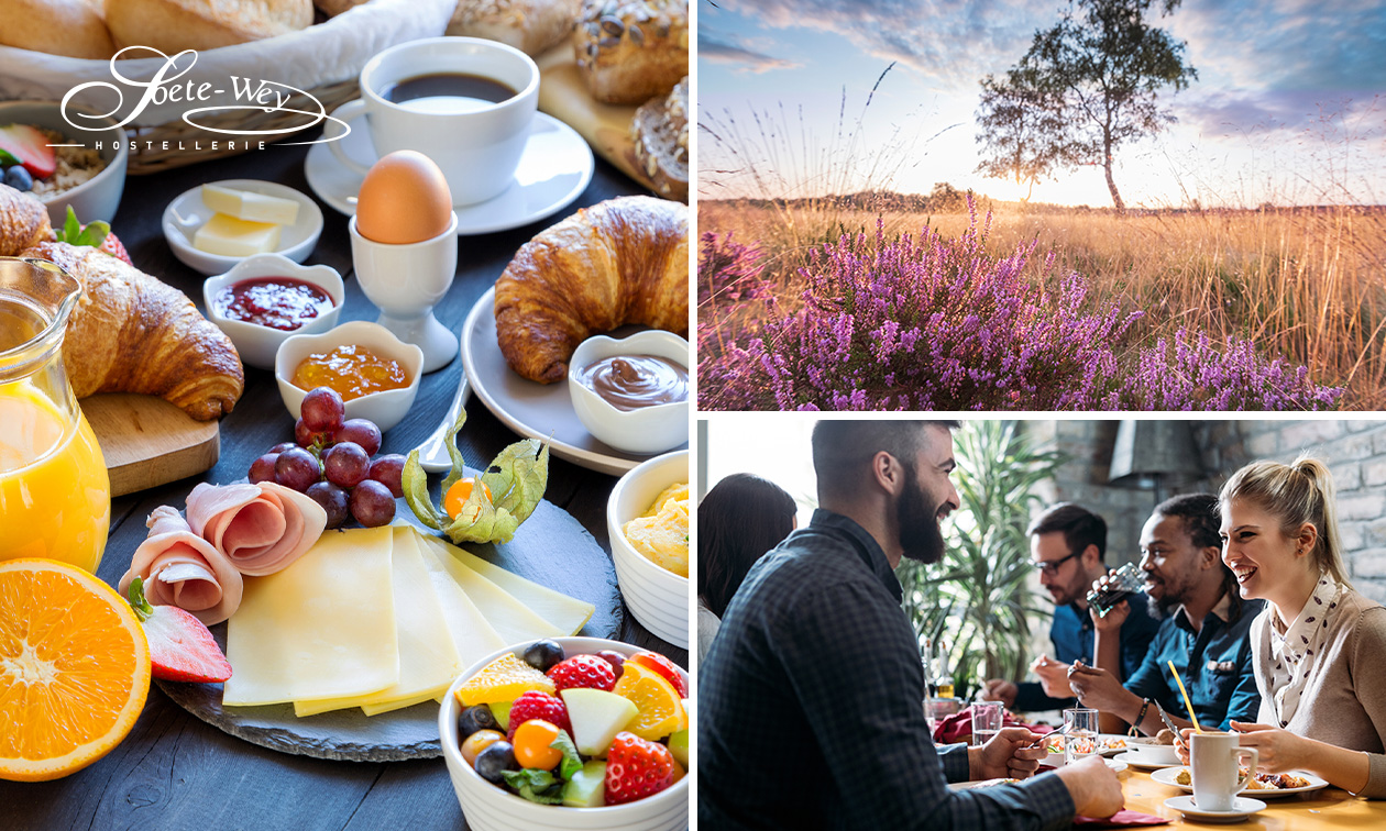 Luxe ontbijtbuffet + glas cava in een natuurgebied bij Hotel Soete Wey