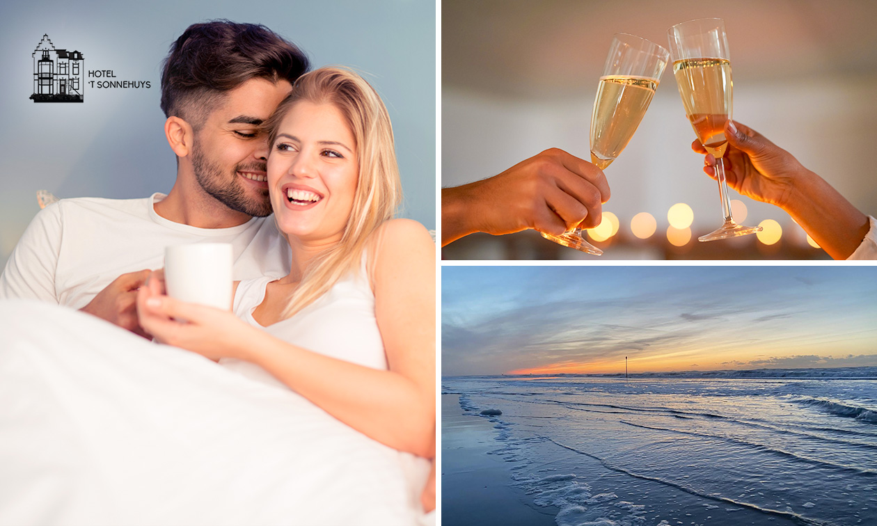 Overnachting voor 2 of 3 + welkomstdrankje + late check-out in Scheveningen