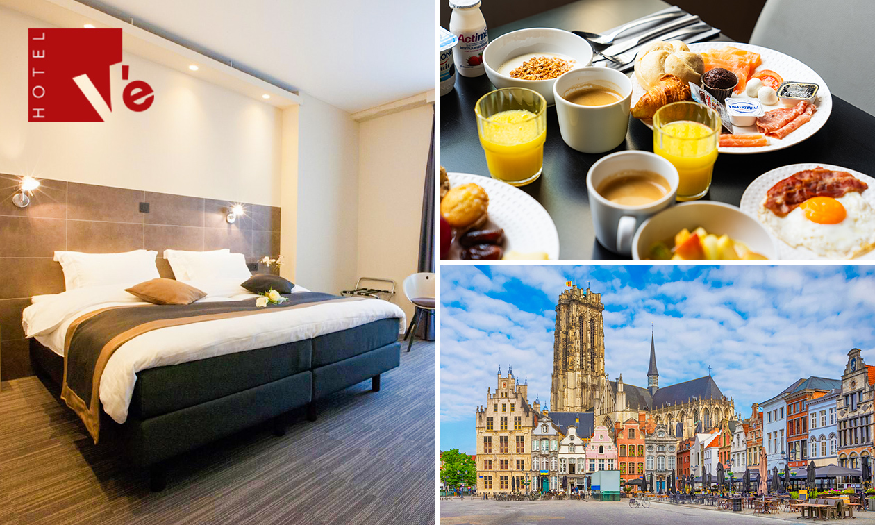 Overnachting voor 2 + ontbijt + late check-out in Mechelen