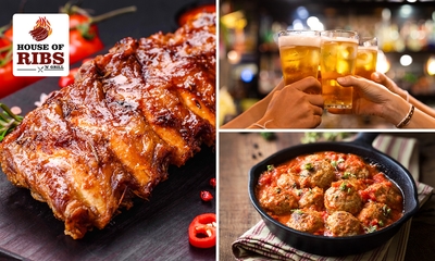 All-You-Can-Eat spareribs of kippendijen OF 2-gangen keuzelunch of -diner + drankje in Brussel