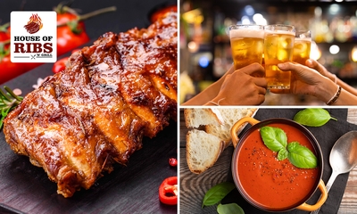 All-You-Can-Eat ribbetjes + voorgerecht bij House of Ribs 'n Grill