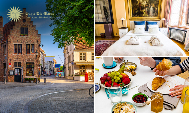 Luxe overnachting voor 2 + ontbijt in hartje Brugge