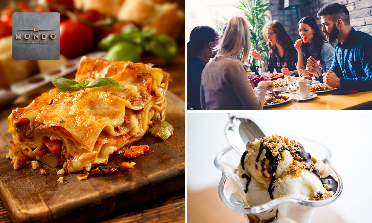 2-gangen keuzediner + digestief bij Il Mondo