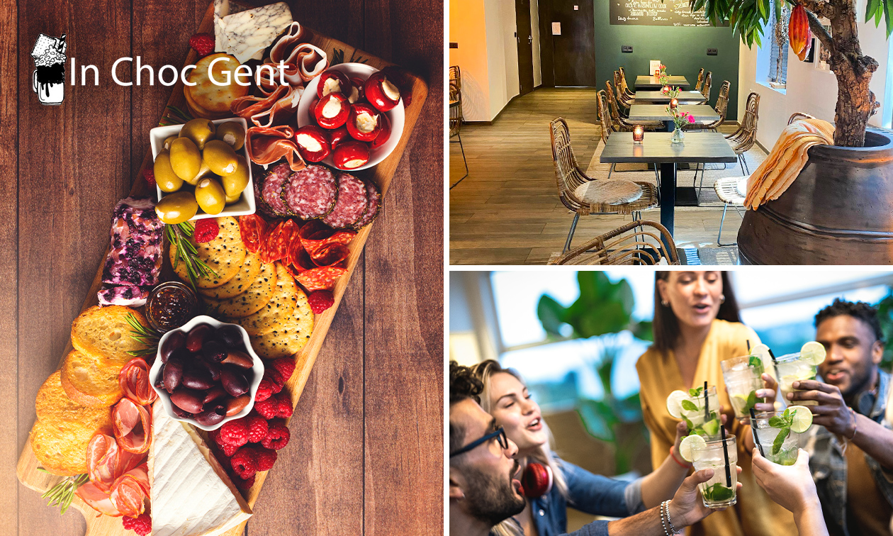 Tapasplank + 1 cocktail naar keuze bij In Choc Gent