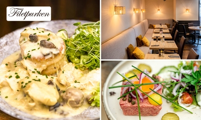 3-gangen keuzelunch of -diner bij In 't Filetpurken