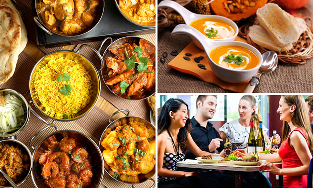 4-gangen keuzediner bij Indian Dinner Express