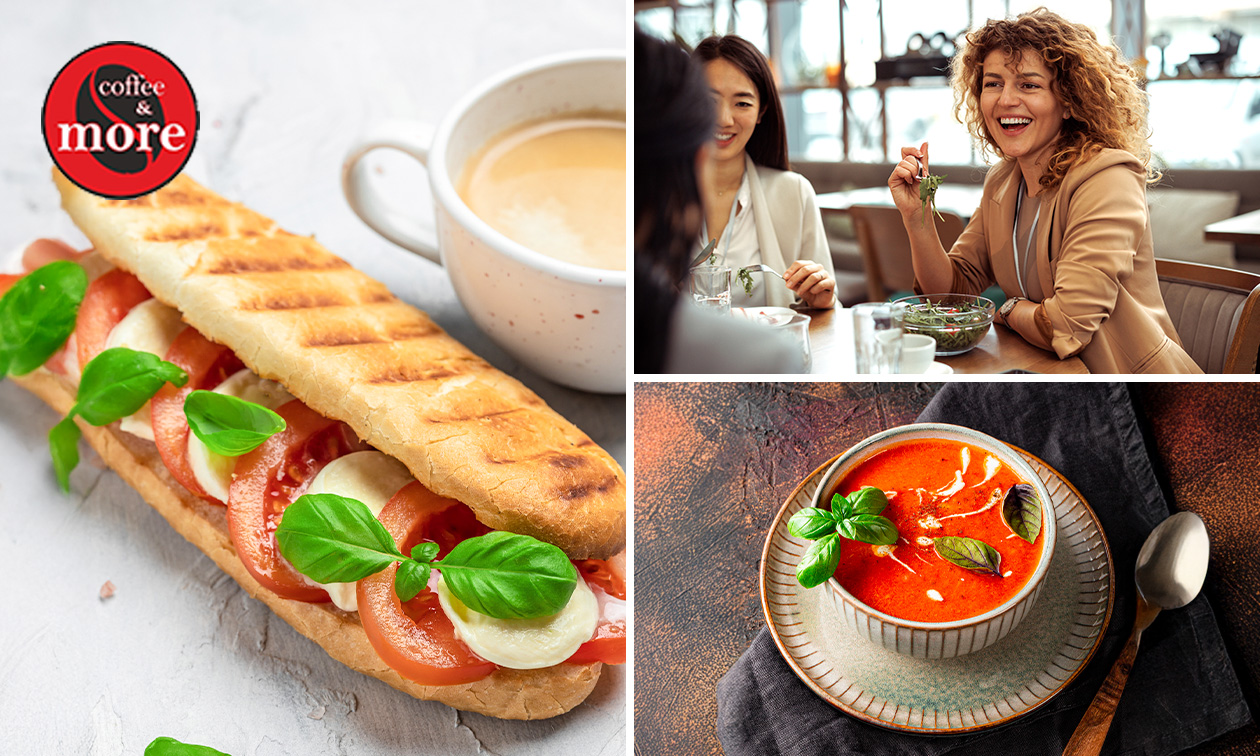 3-gangenlunch à la carte bij Intersport Café by Coffee & More