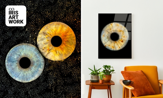 Iris-fotoshoot (1 tot 5 pers.) + 1 afdruk (20x20)