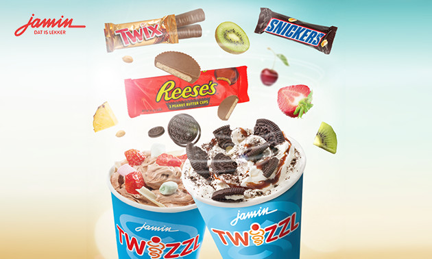 5-strippenkaart twizzl-ijsjes met 6 toppings